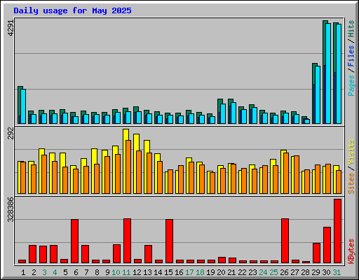 Daily usage for May 2025