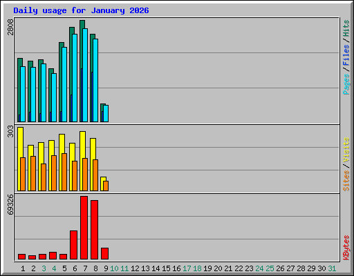Daily usage for January 2026