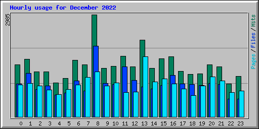 Hourly usage for December 2022