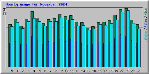 Hourly usage for November 2024
