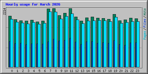 Hourly usage for March 2026