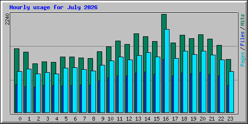 Hourly usage for July 2026