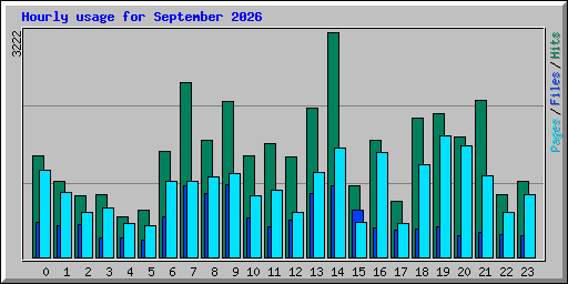 Hourly usage for September 2026